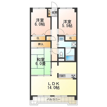 CASSIA南住吉の物件間取画像